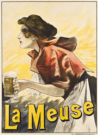 LUDEK (LUDWIG) MAROLD (1865-1898).  LA MEUSE. Two posters. Circa 1895. Each approximately 56½x41½ inches, 143½x105½ cm. Lemercier, Pari